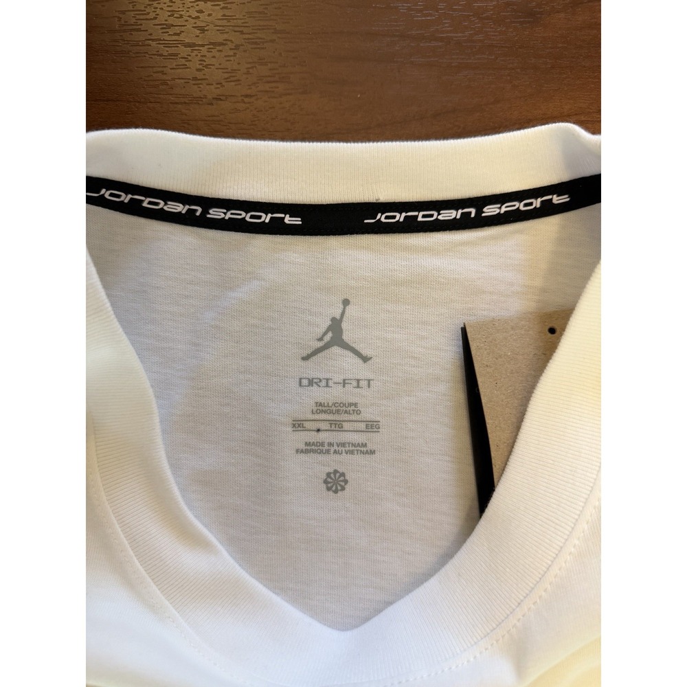 Nike Jordan Sport Dri-Fit T-Shirt MJ Graphic White HQ8966-100 Mens Size 2XL-Tall - Picture 3 of 9